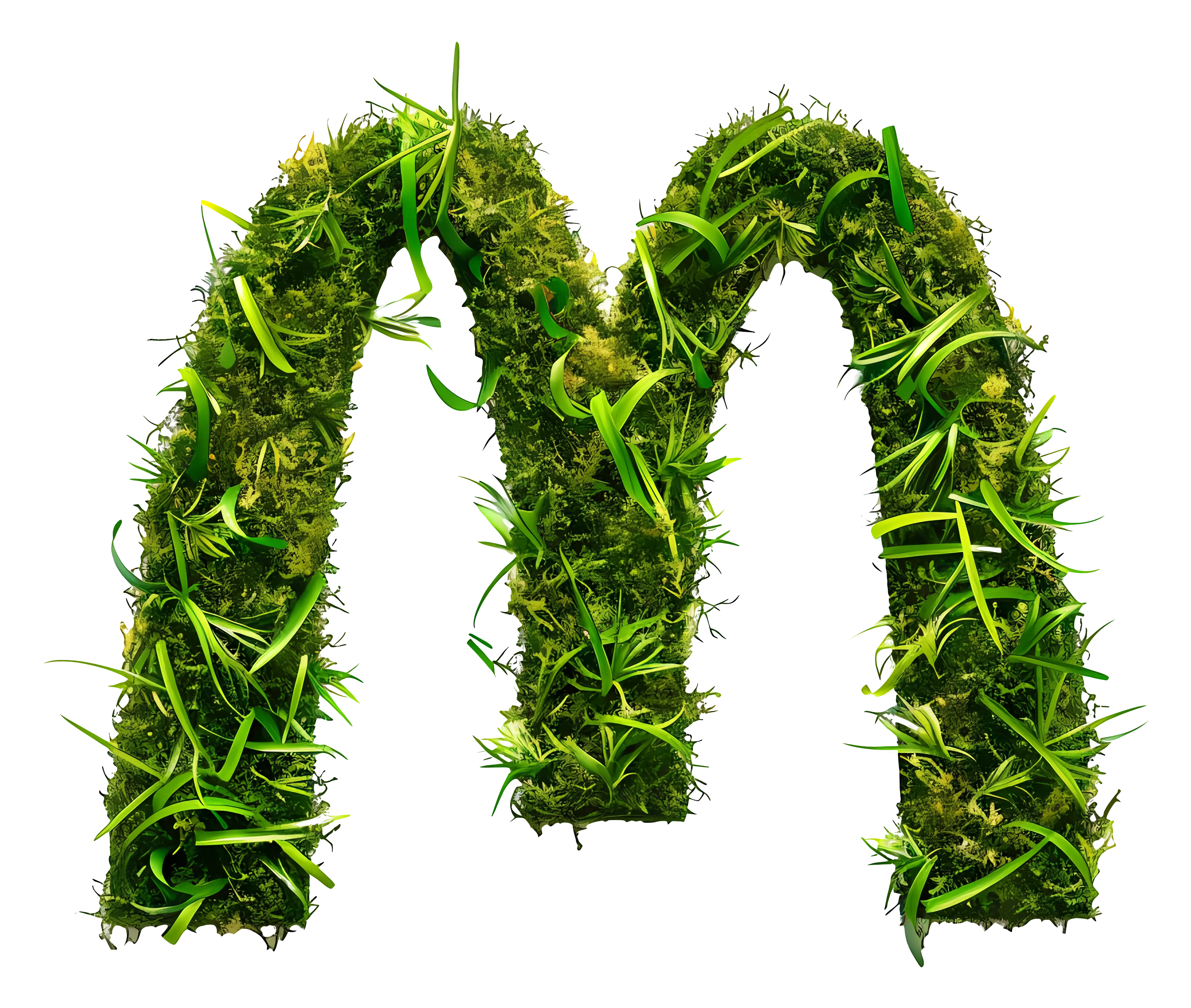 Moss-Covered Letter &#039;M&#039;