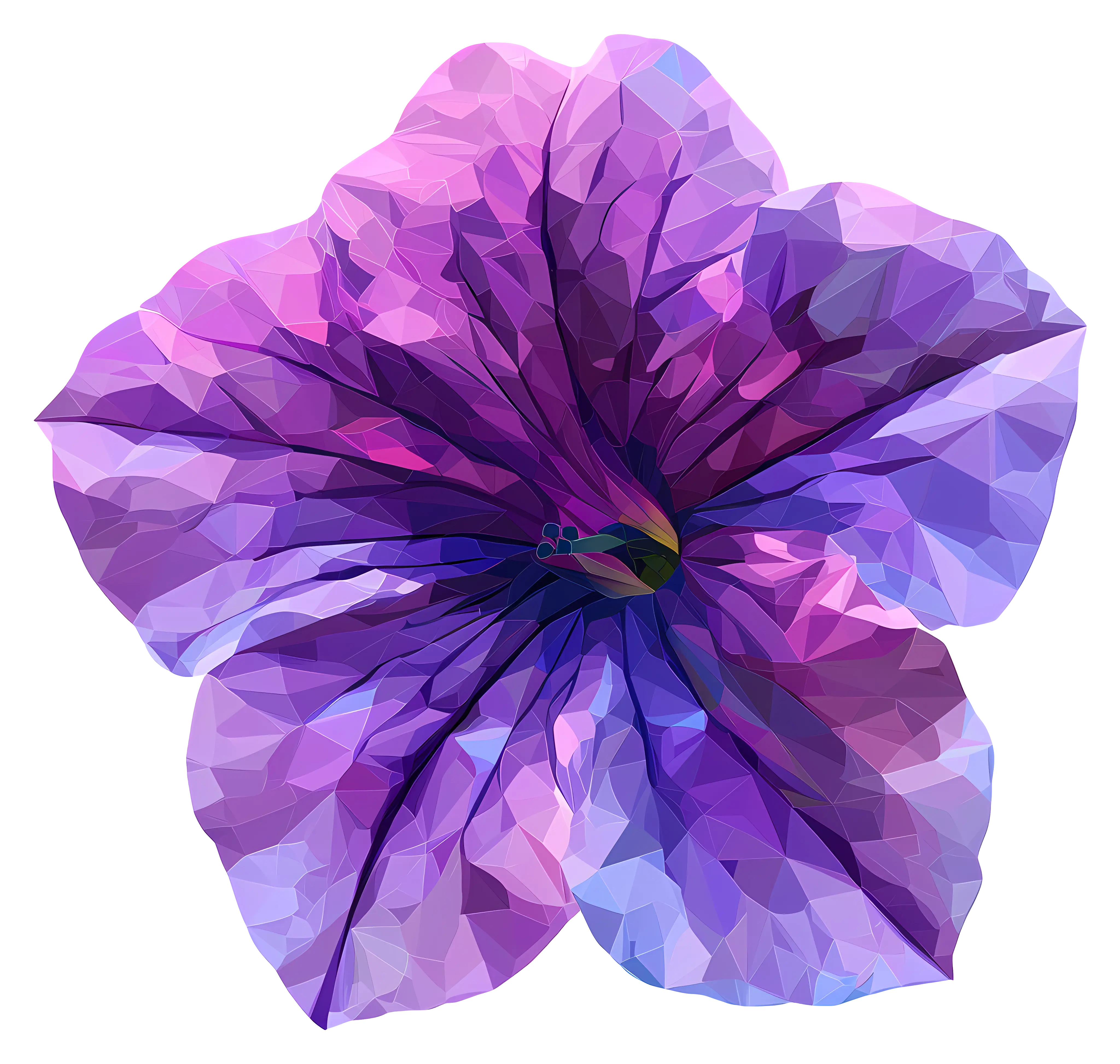 Purple Flower with Detailed Petals