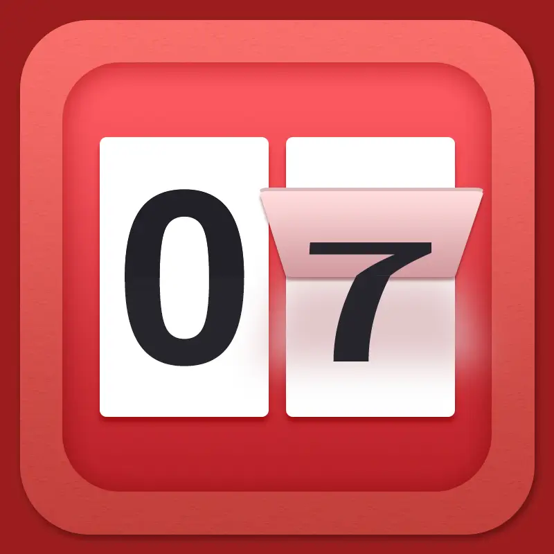 Red Date Flip Calendar