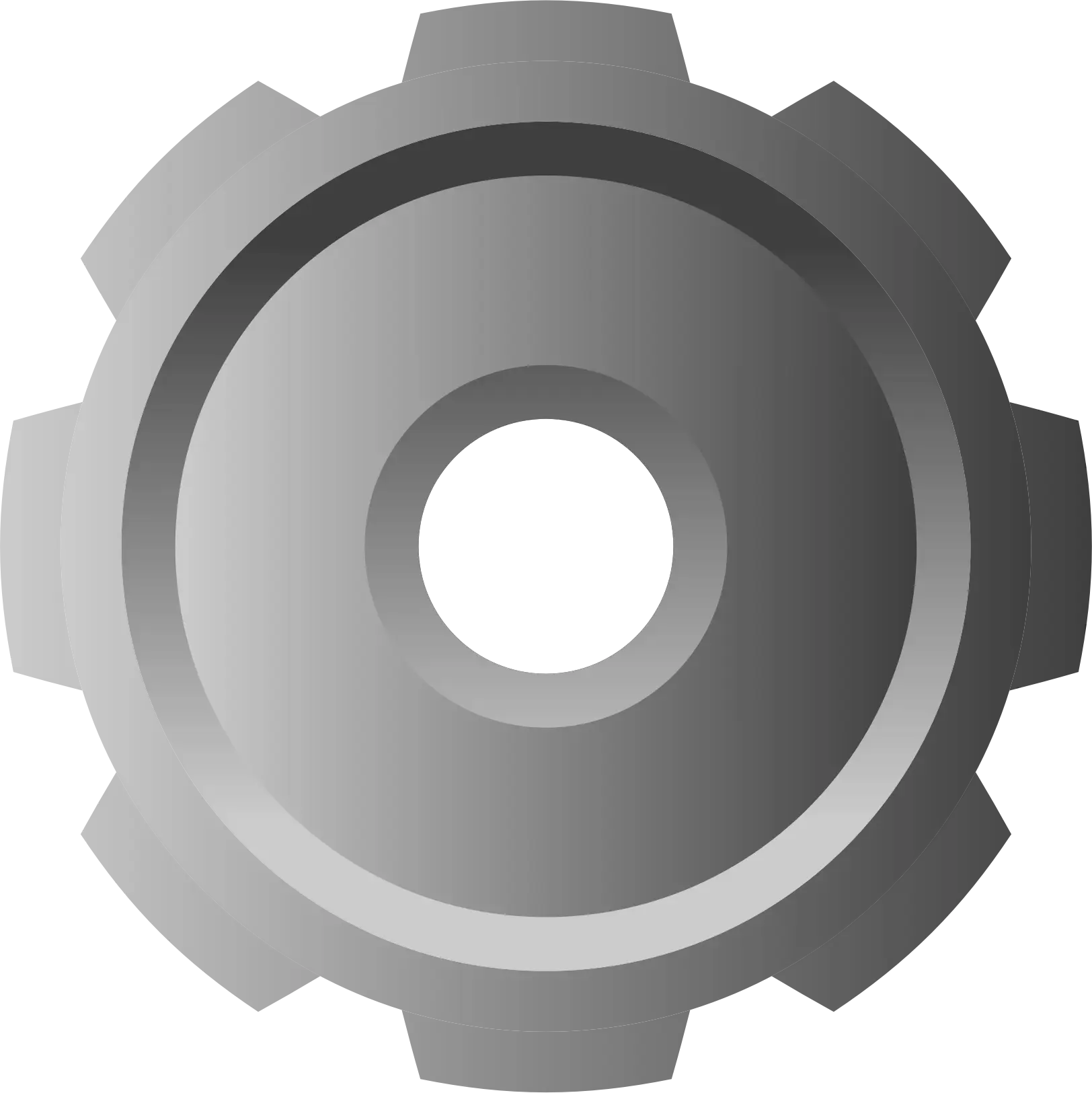 Silver Metal Gear Wheel Icon