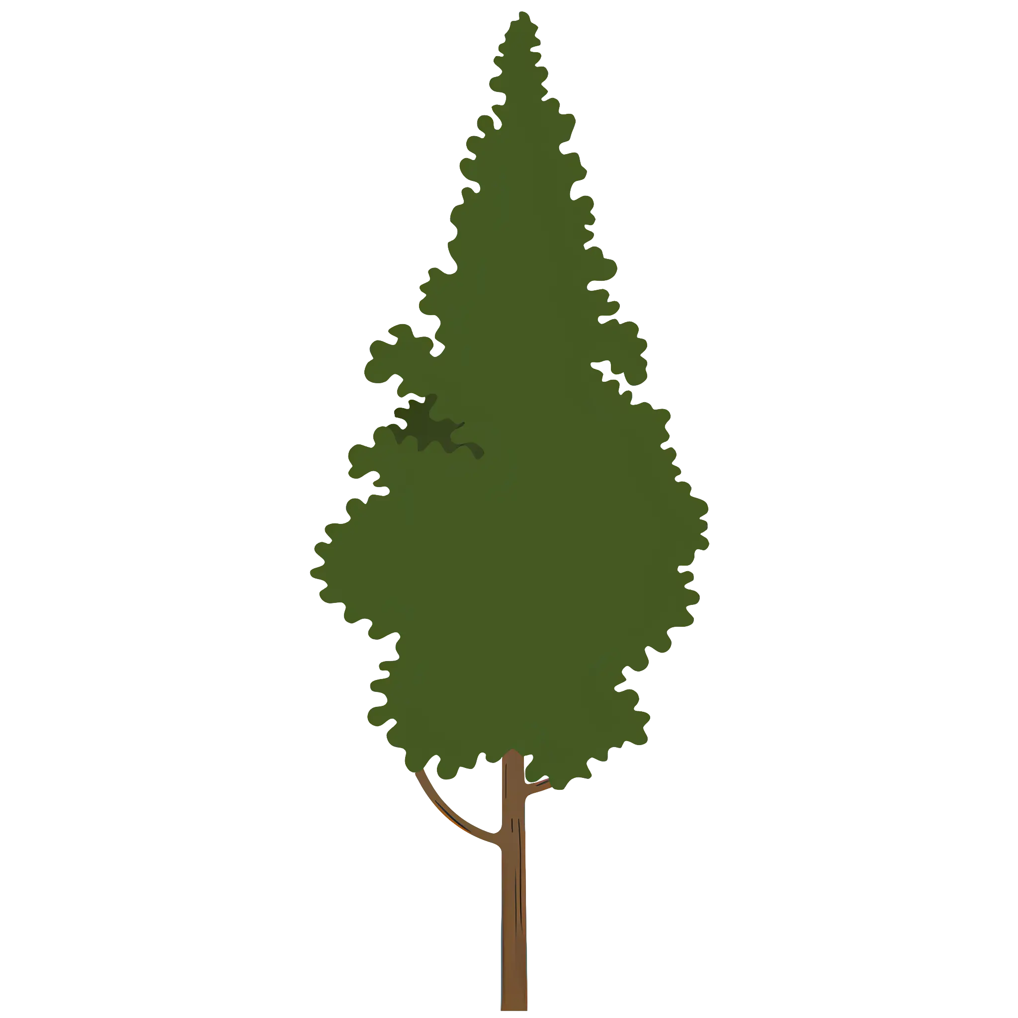 Tall Green Tree Illustration