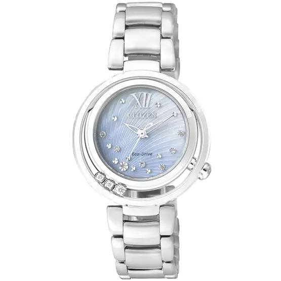 Elegant Silver Watch with Sparkling Dial