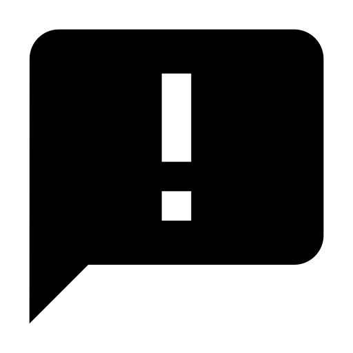 Speech Bubble with Exclamation Mark