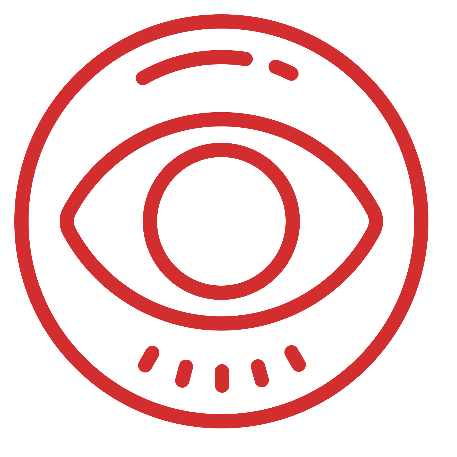 Red Eye Icon Symbol for Vision