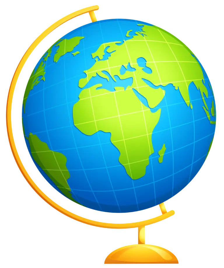 Educational Globe with Map for Learning