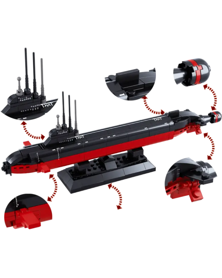 Submarine Model Toy with Assembly Instructions