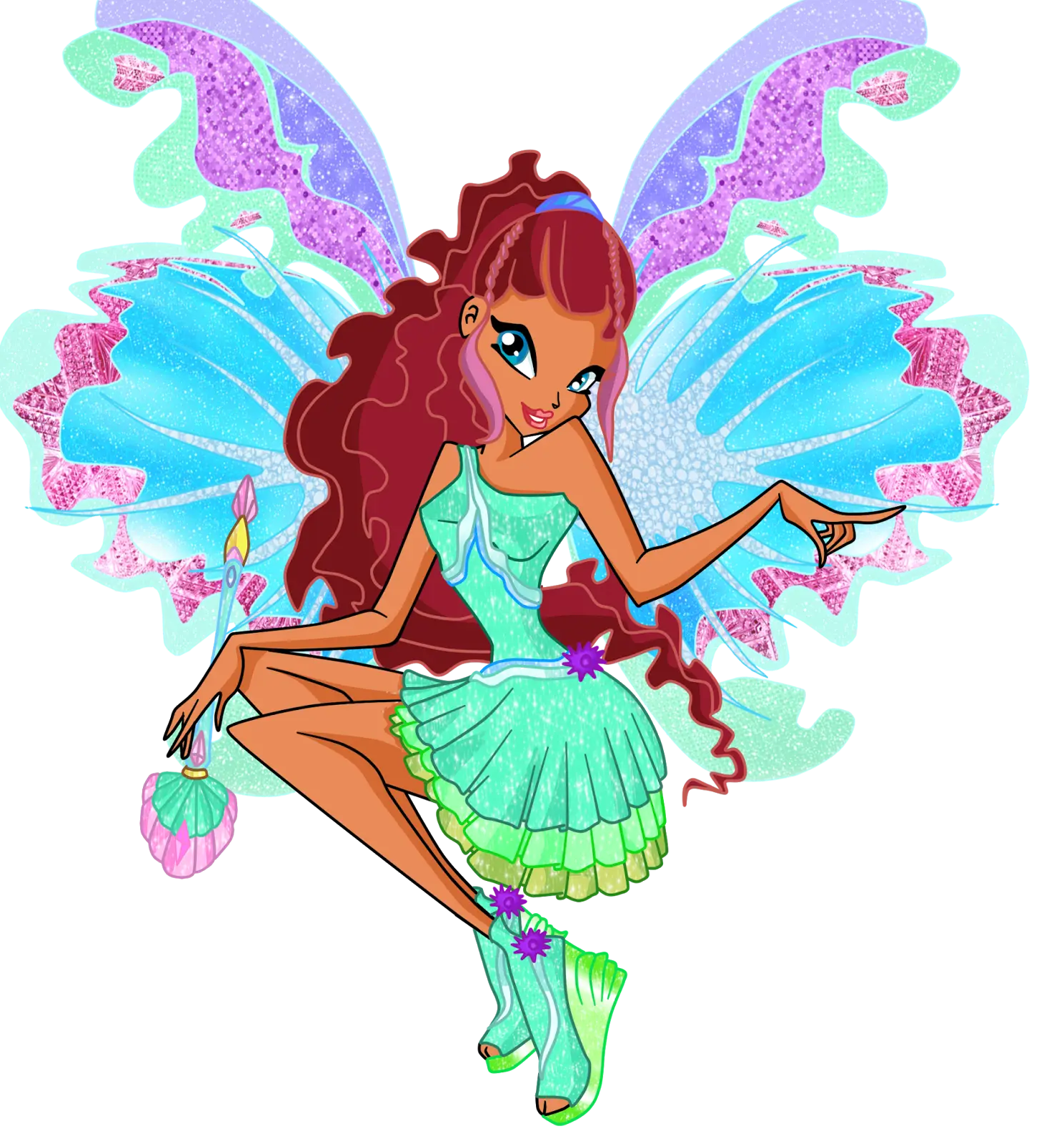 Colorful Fairy with Wings
