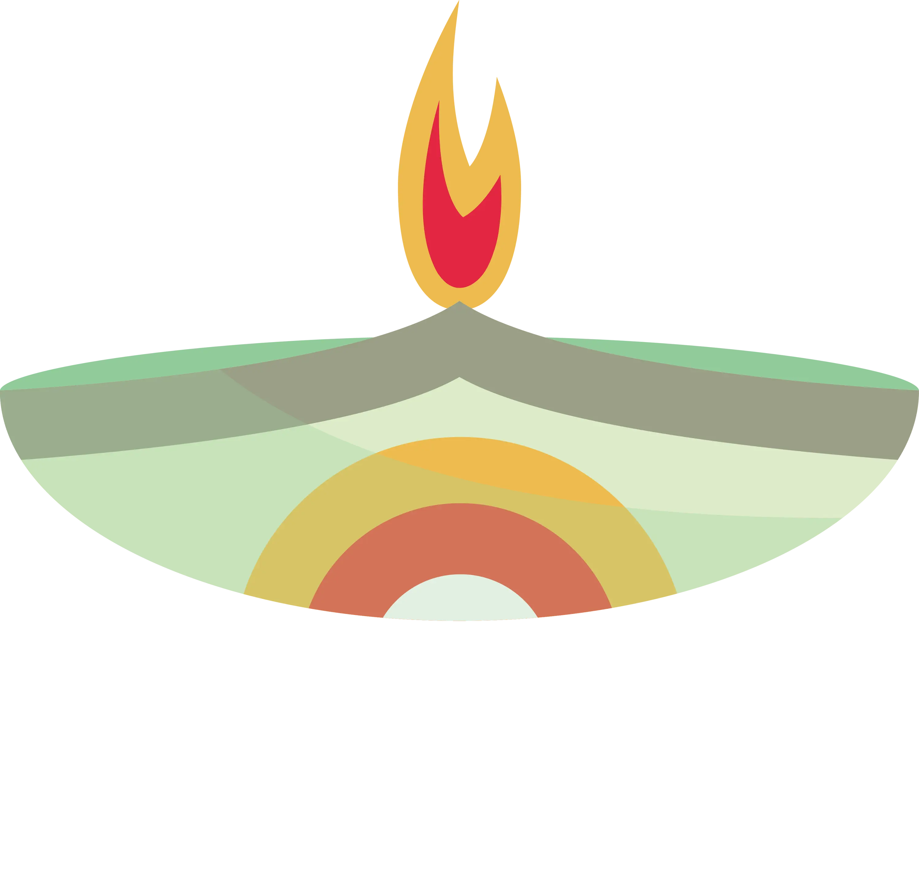 Illustrated Decorative Diya Lamp