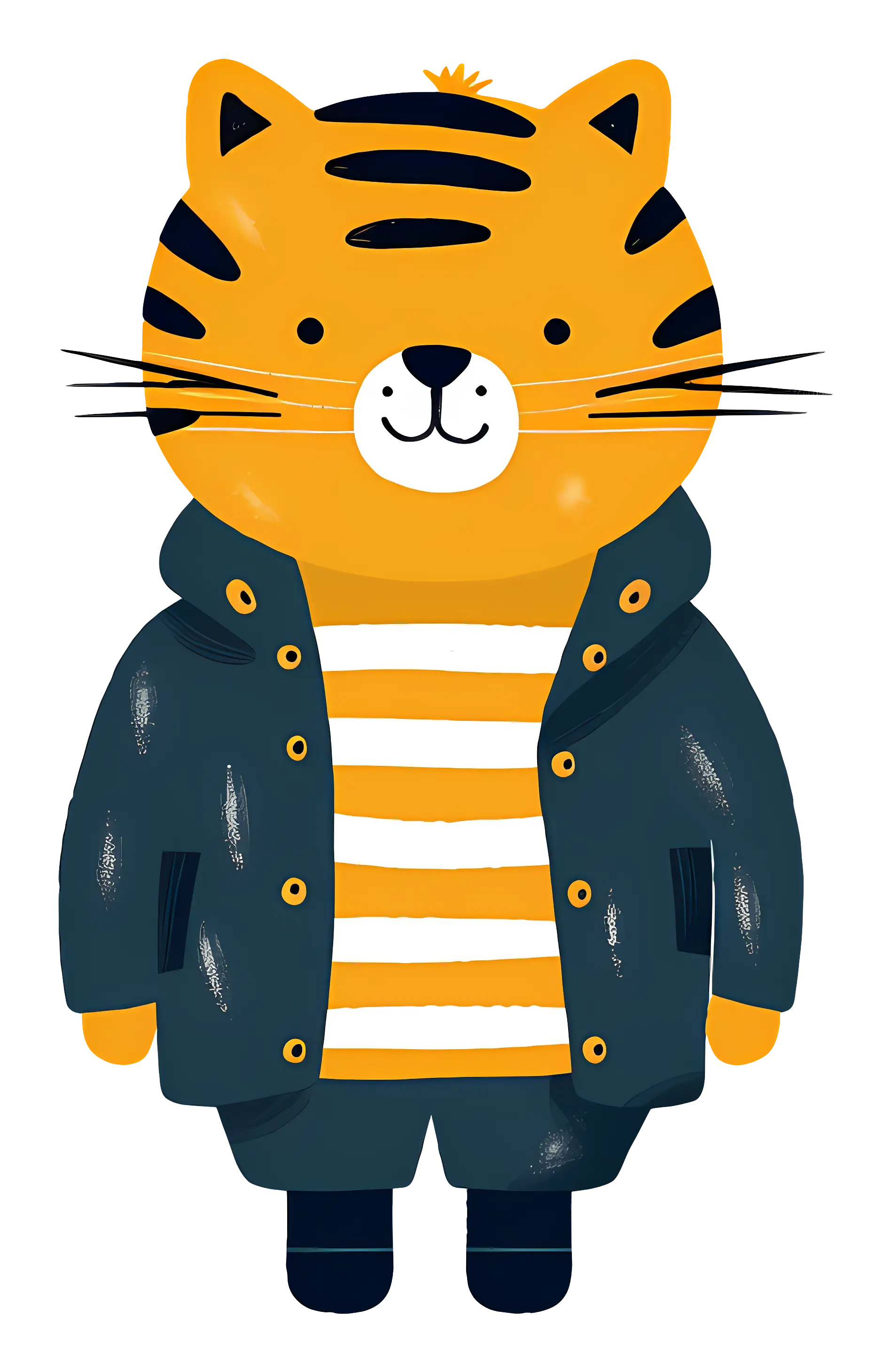 Cute Tiger in Jacket