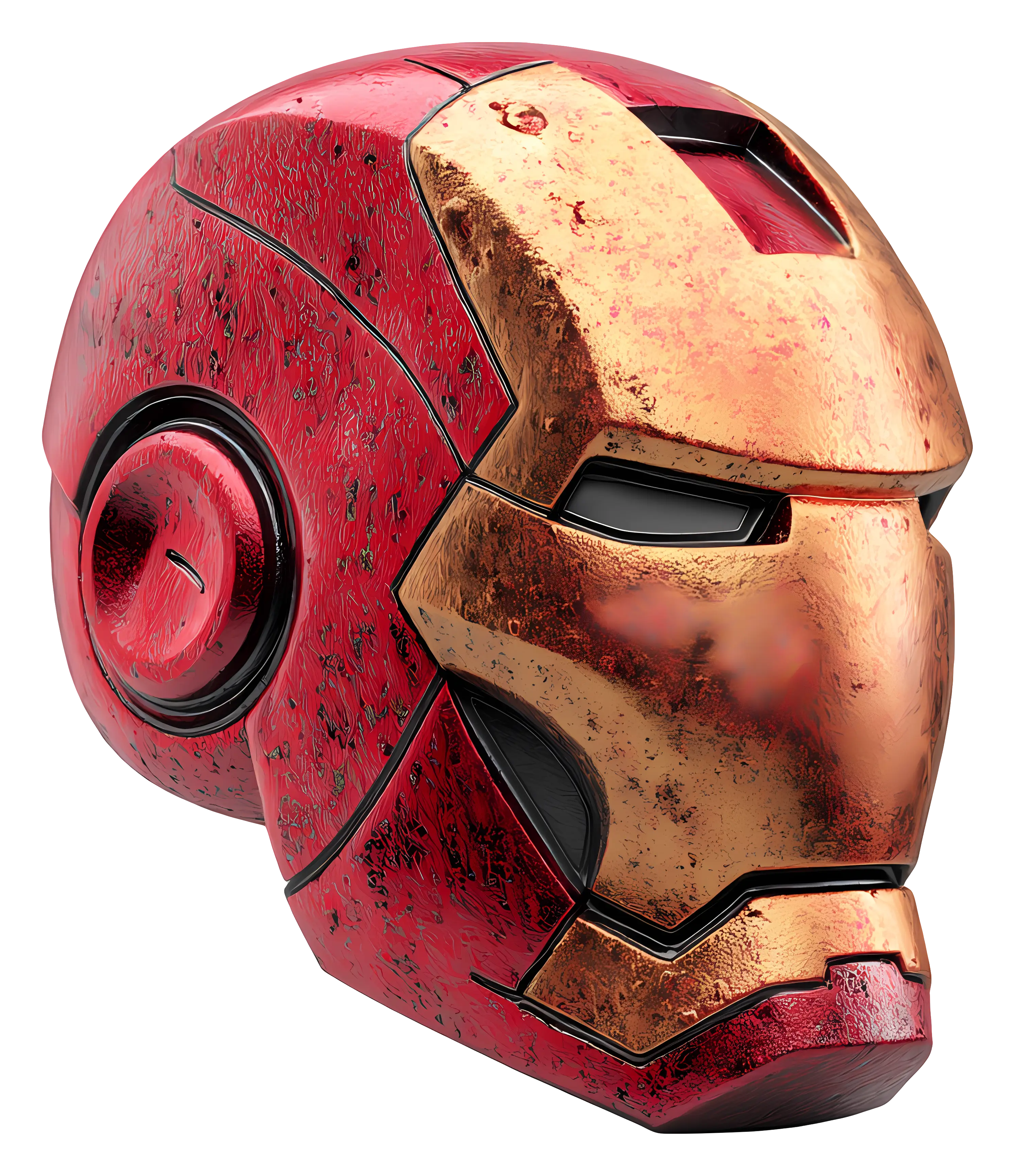 Red and Gold Superhero Helmet