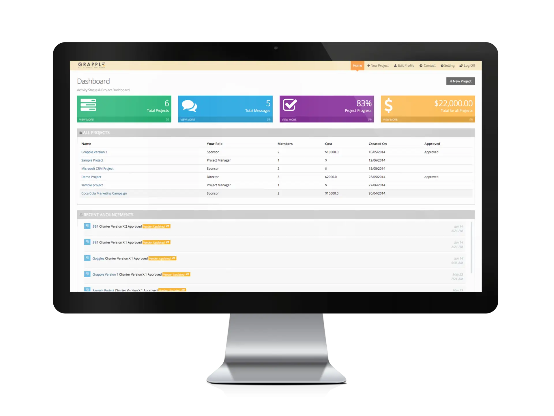 Computer Monitor with Dashboard