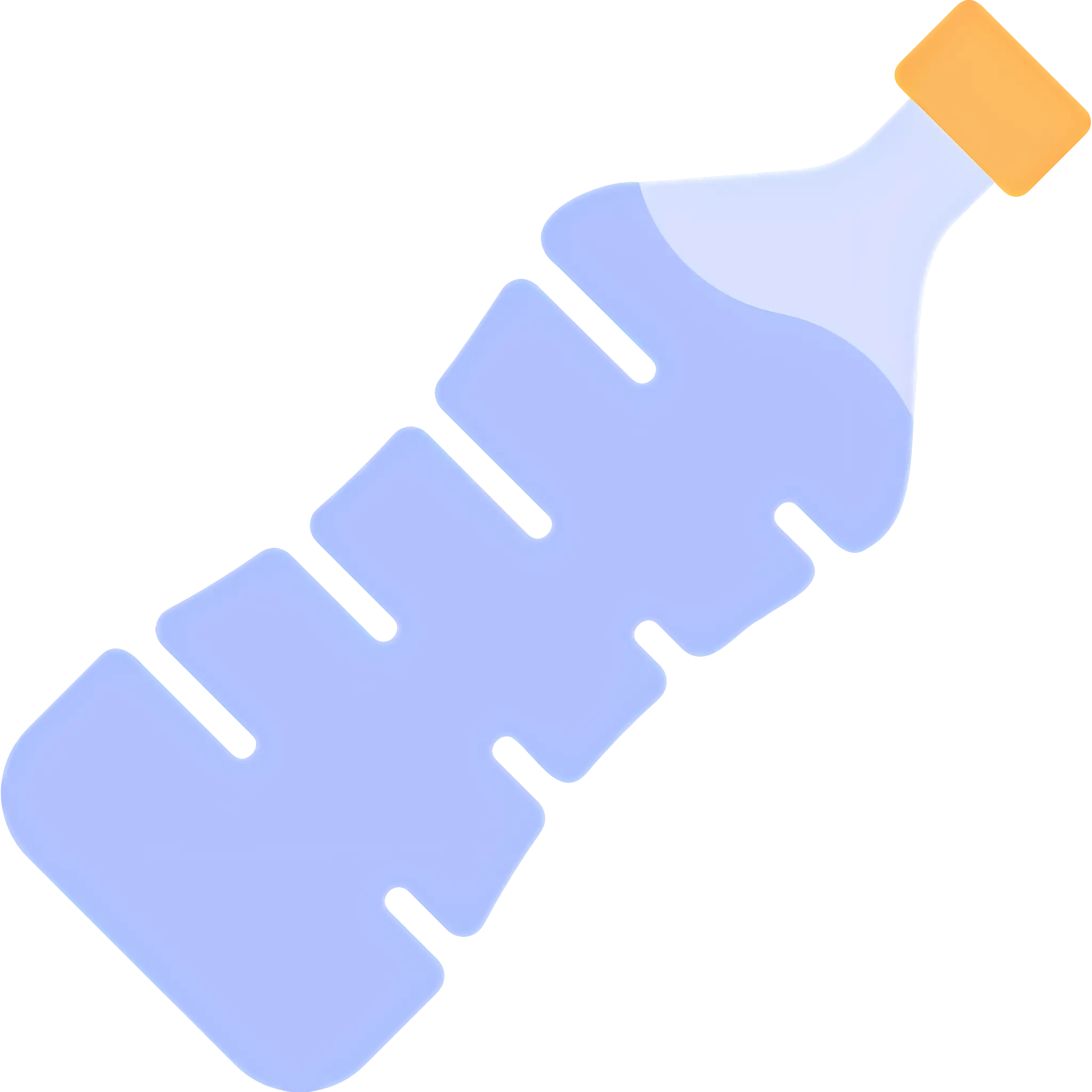 Blue Plastic Bottle Illustration