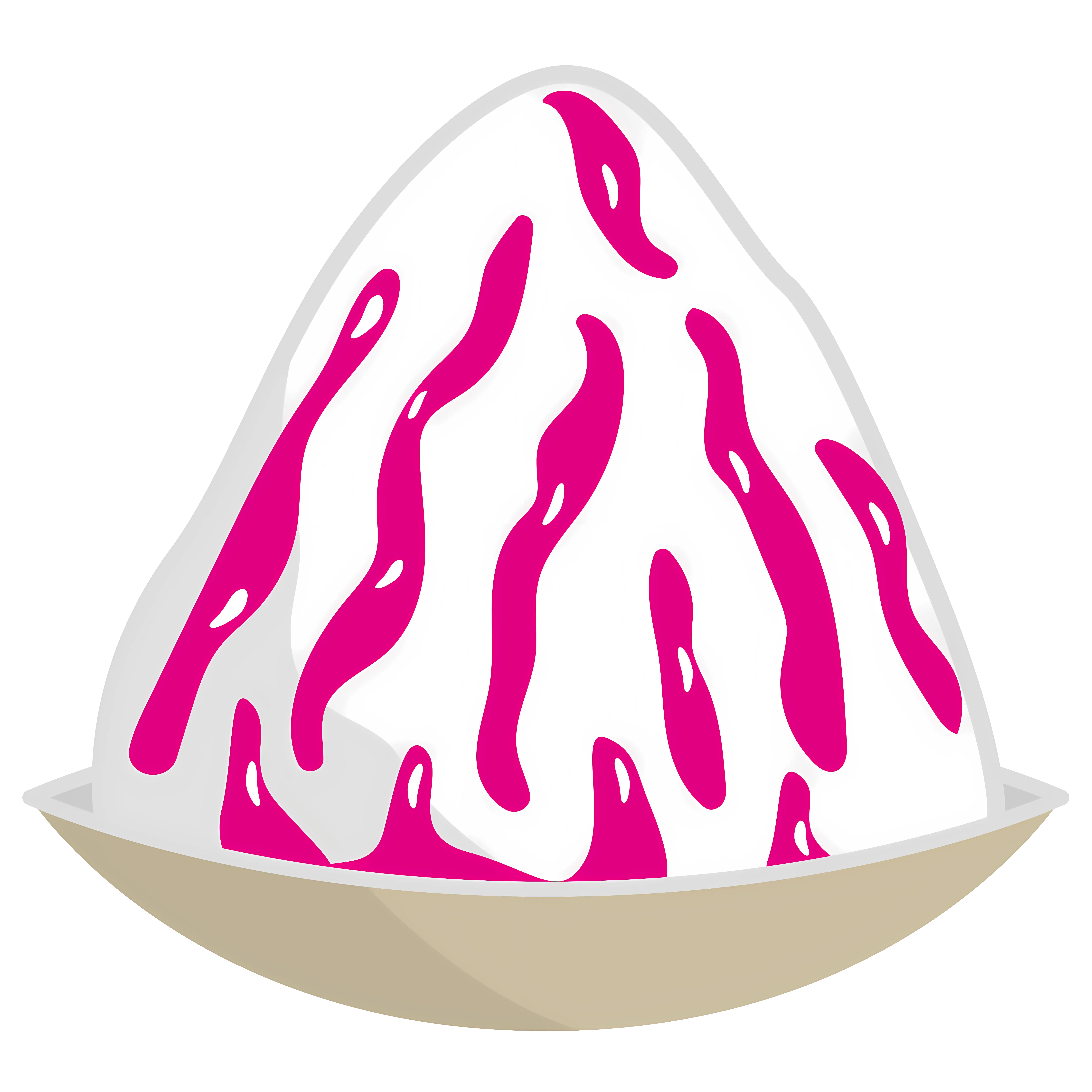 Shaved Ice Dessert with Pink Toppings
