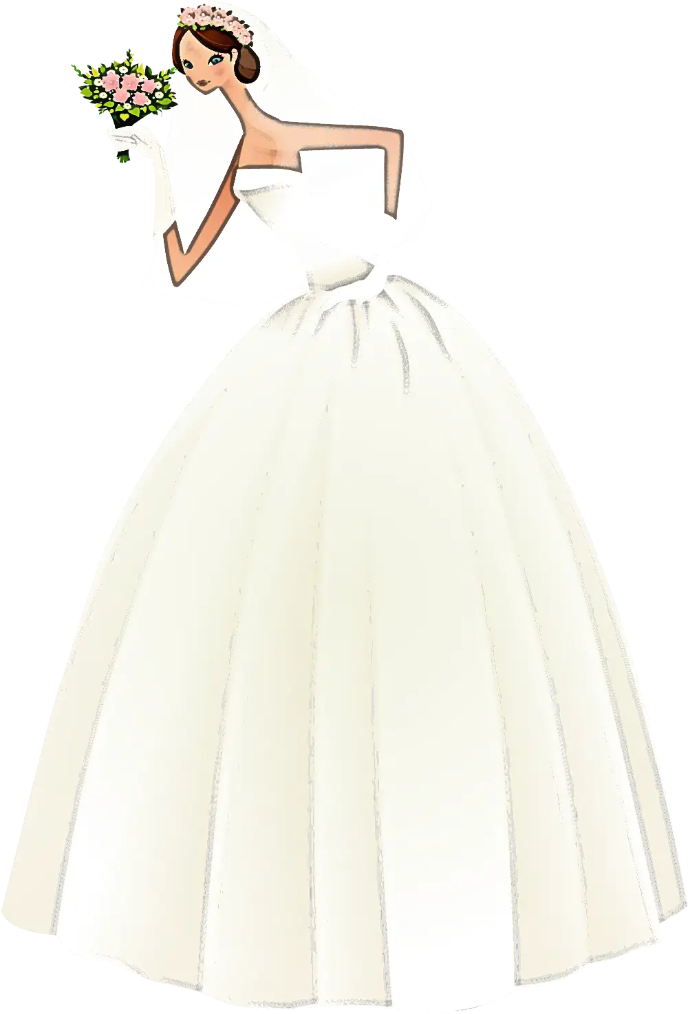 Elegant Bride in Wedding Dress
