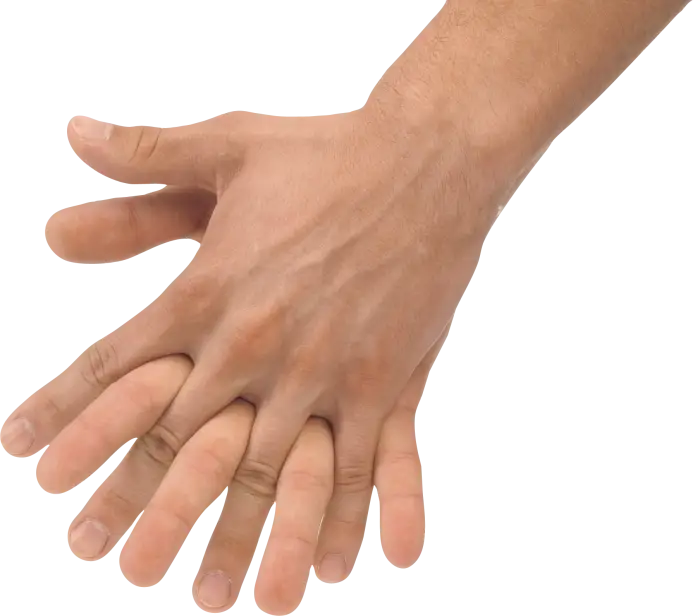 Intertwined Hands Gesture