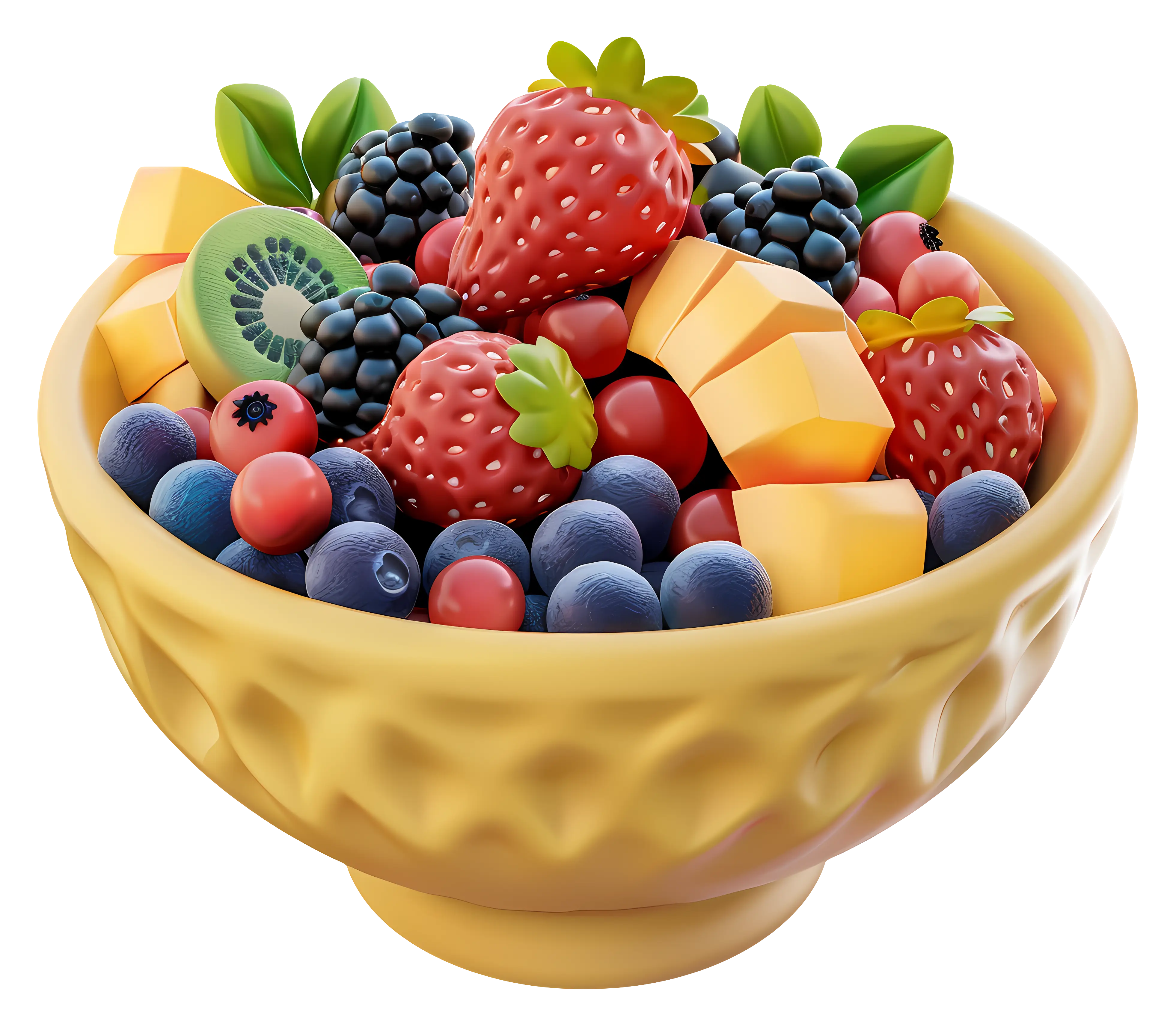 Colorful Bowl of Fresh Fruits