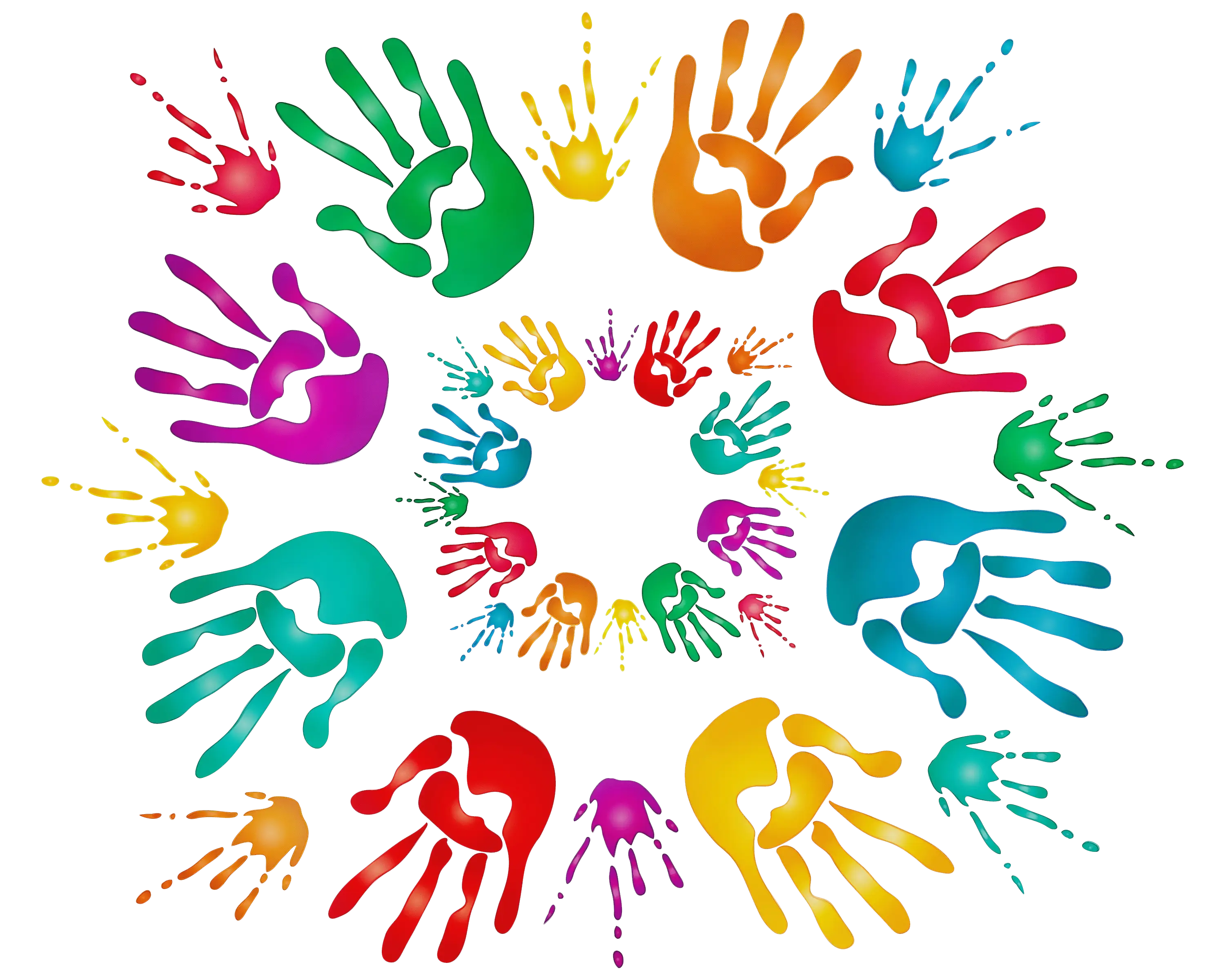Colorful Handprints Art Design