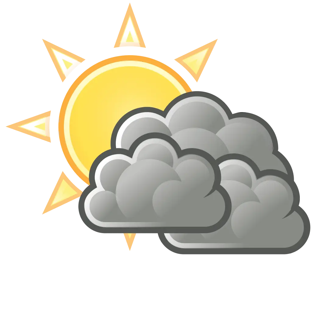 Sun and Clouds Illustration for Weather Representation