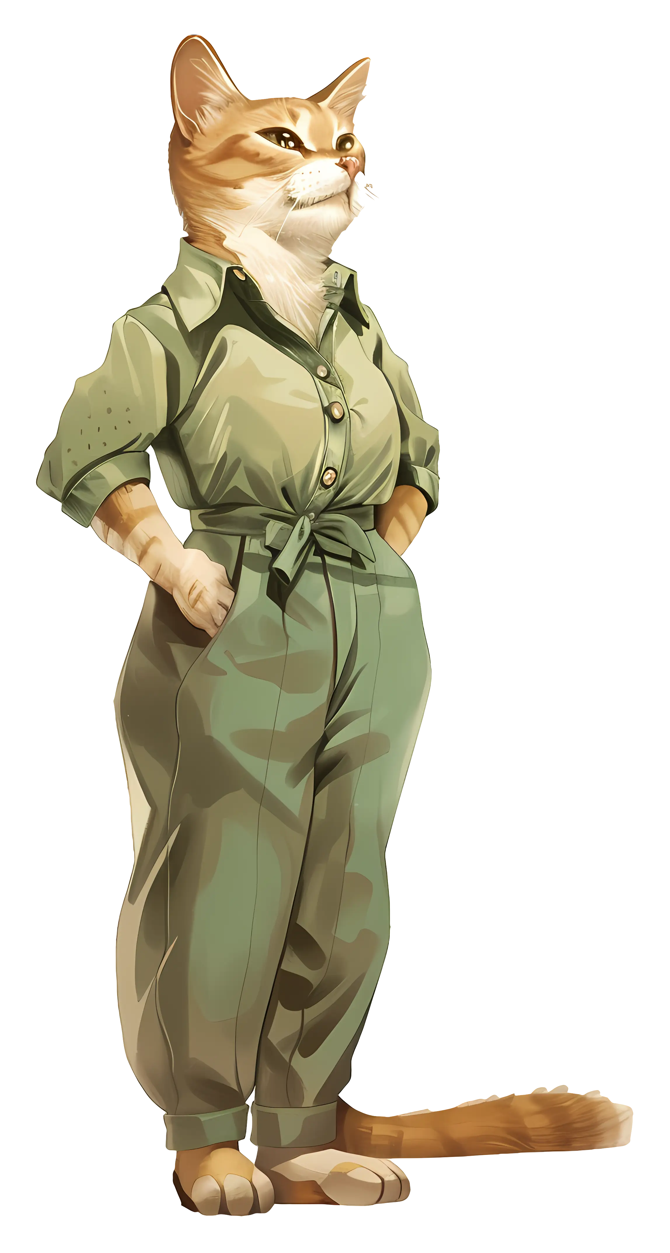 Anthropomorphic Cat in Clothing