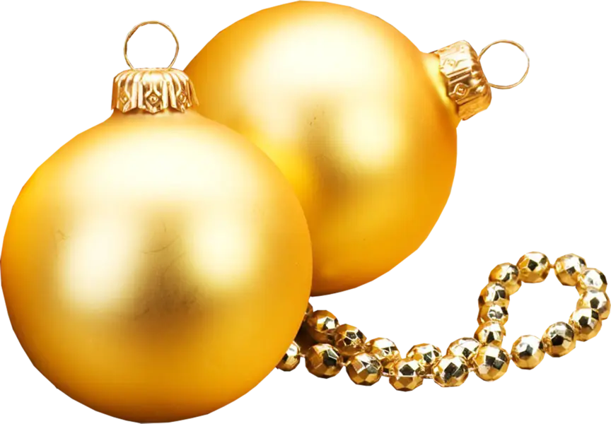Gold Christmas Ornaments