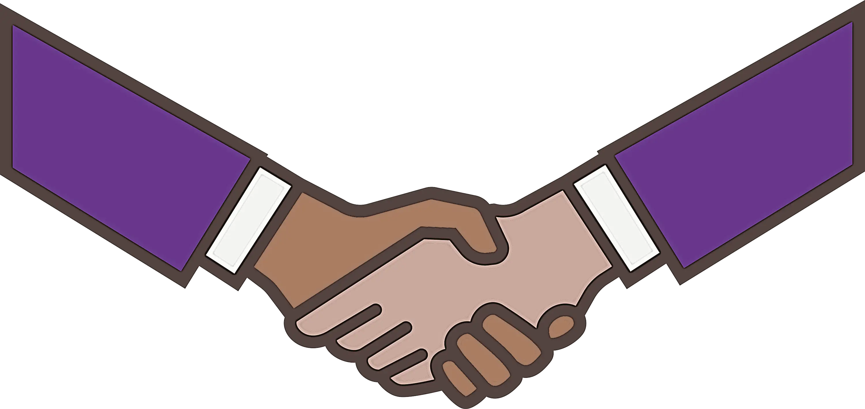 Illustrated Handshake Graphic for Collaboration