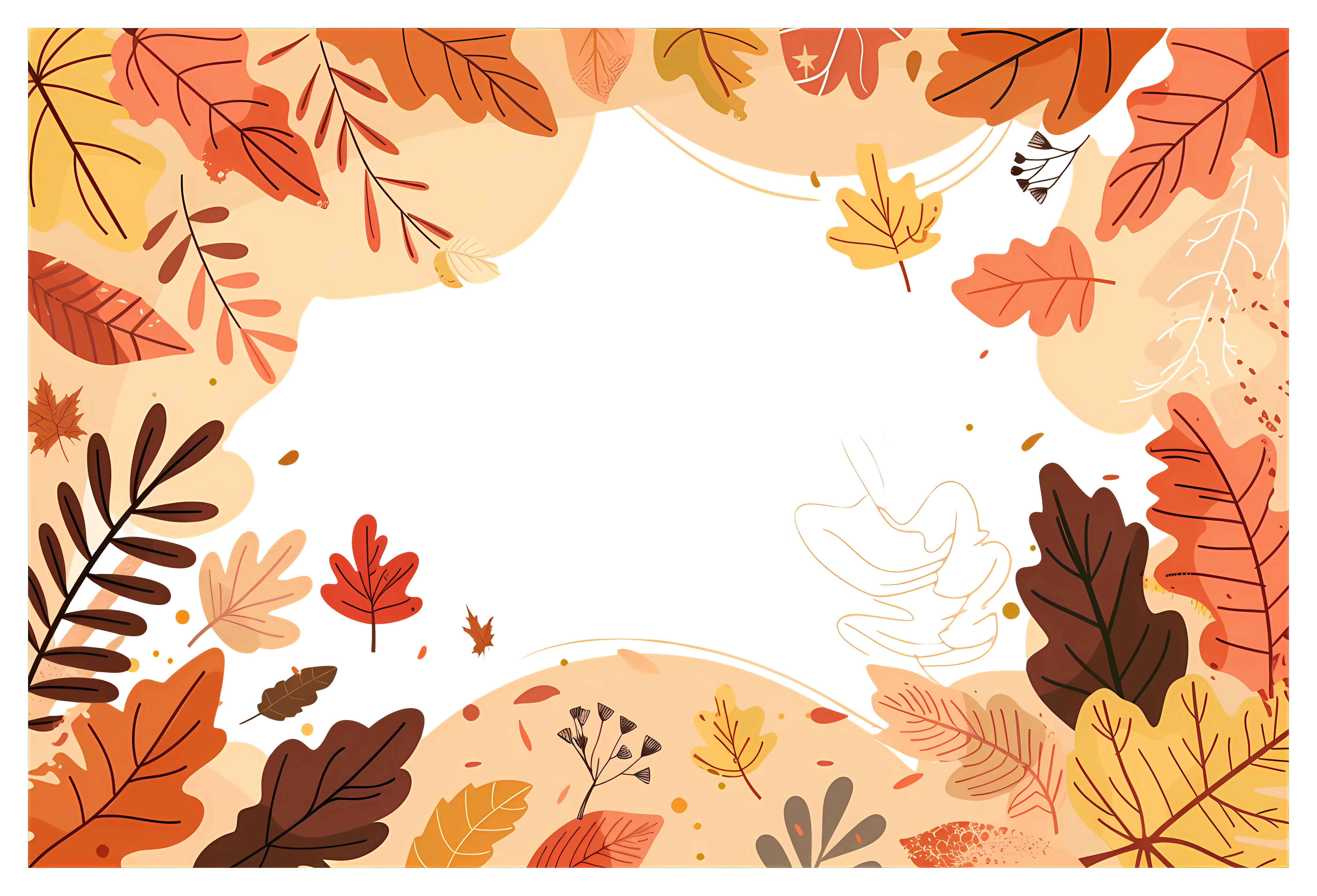 Autumn Leaves Frame Design