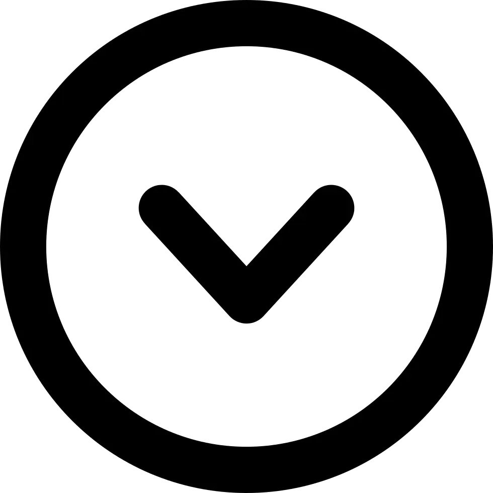 Down Arrow Icon in Circular Shape