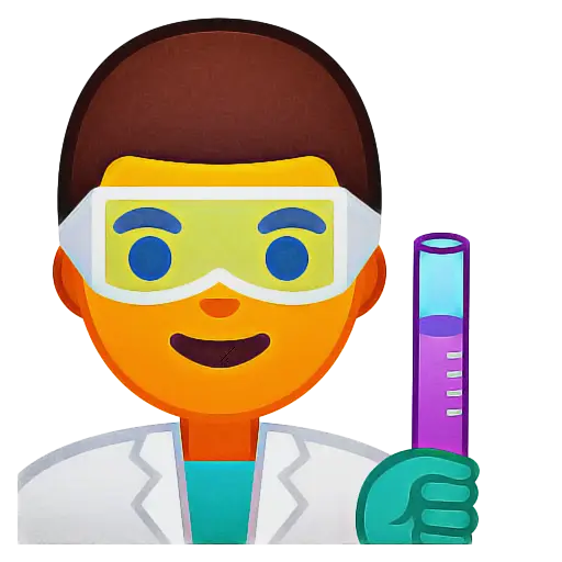 Scientist Emoji with Test Tube