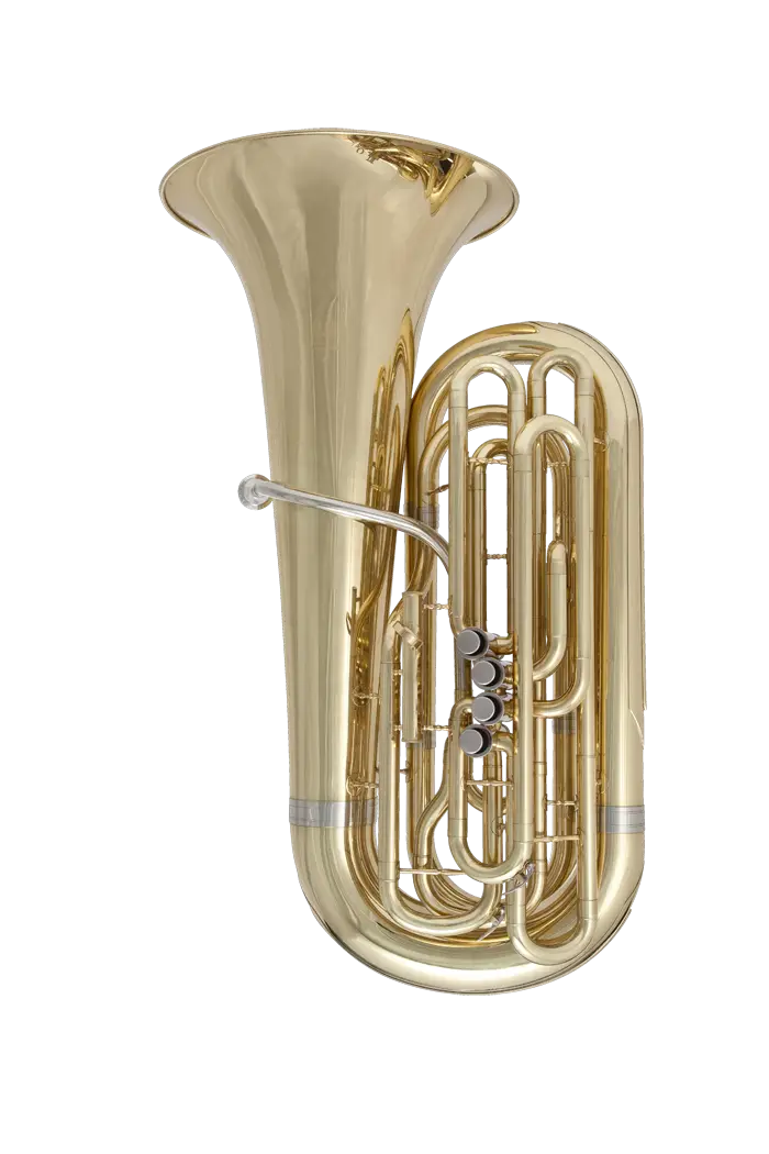Golden Brass Tuba for Music and Performances