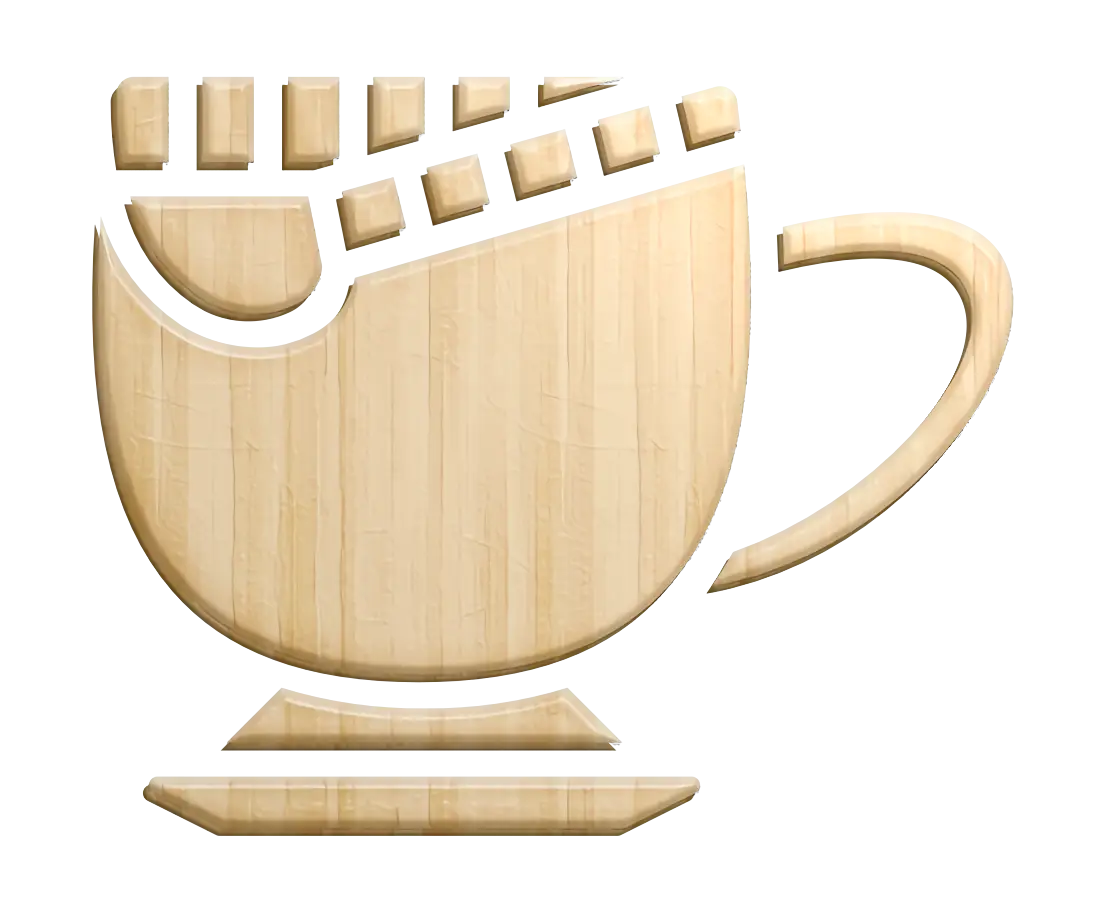 Minimalist Wooden Mug Icon