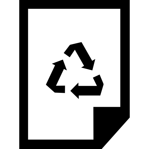 Recycling Icon on Black Paper Background