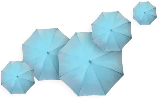 Collection of Blue Umbrellas
