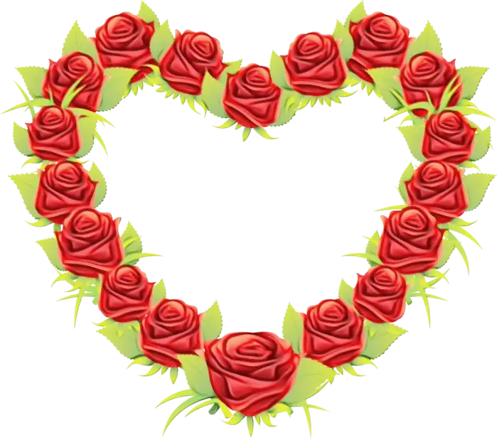 Heart-Shaped Wreath with Red Roses