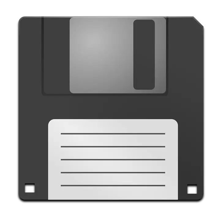 Retro Black Floppy Disk