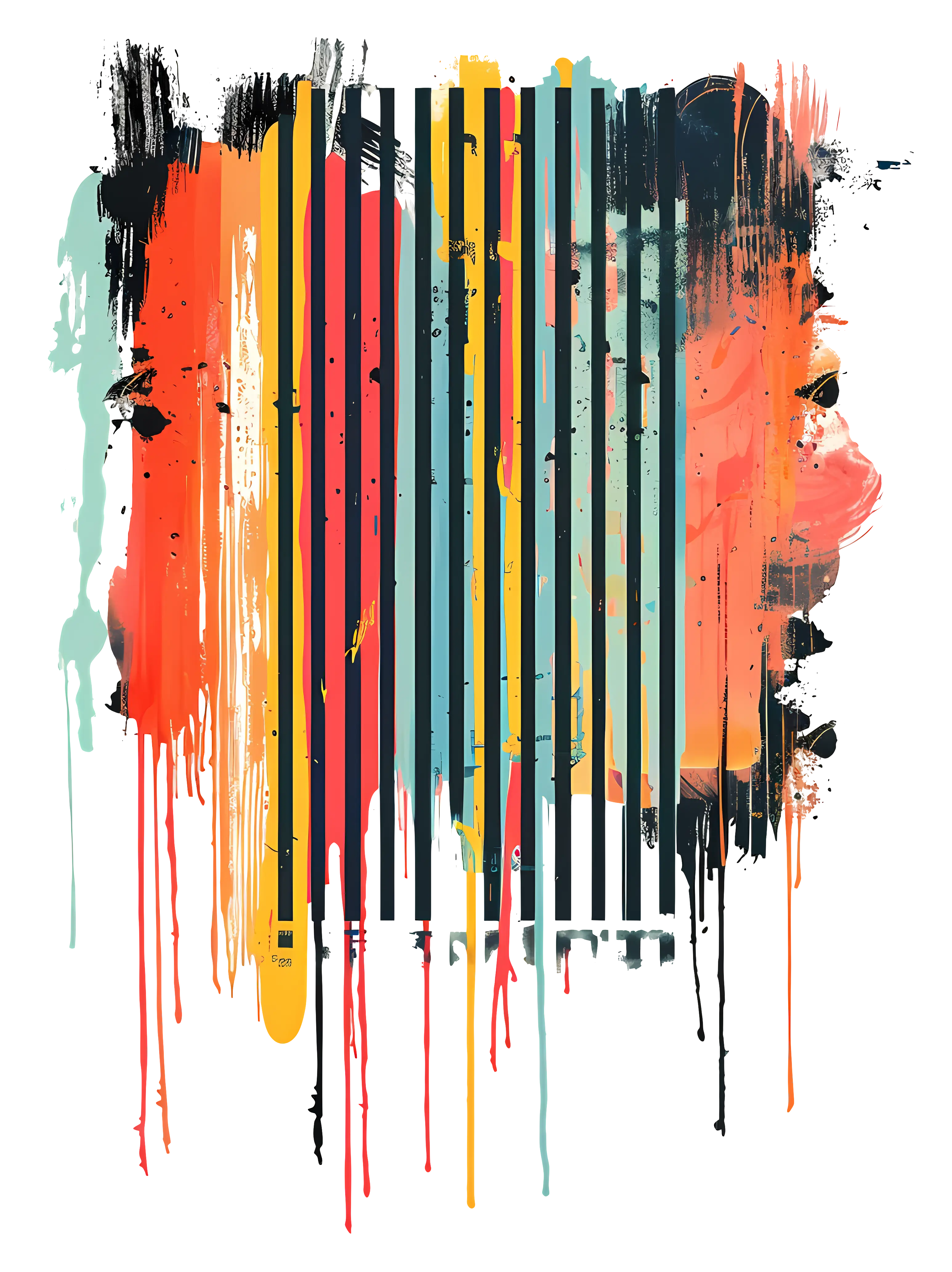 Abstract Colorful Barcode