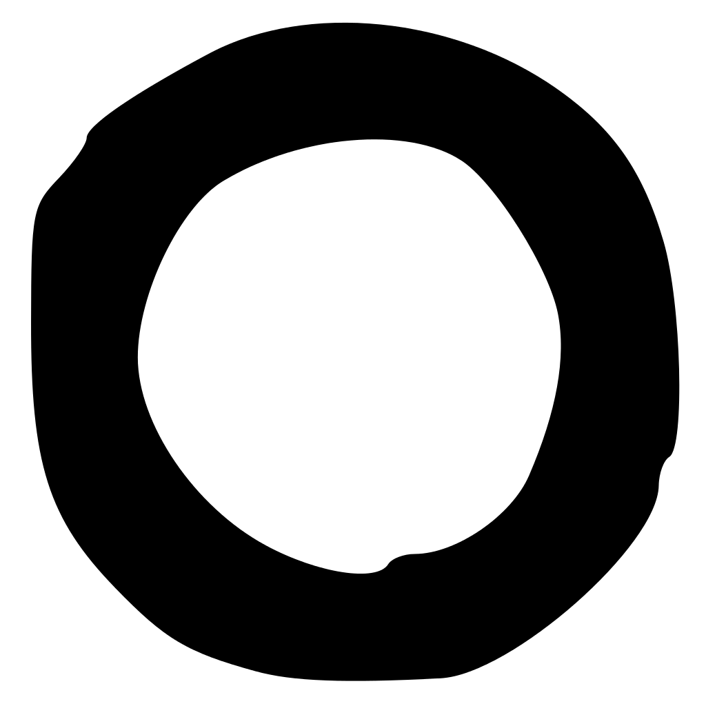 Black Circle Symbol with Minimalist Design