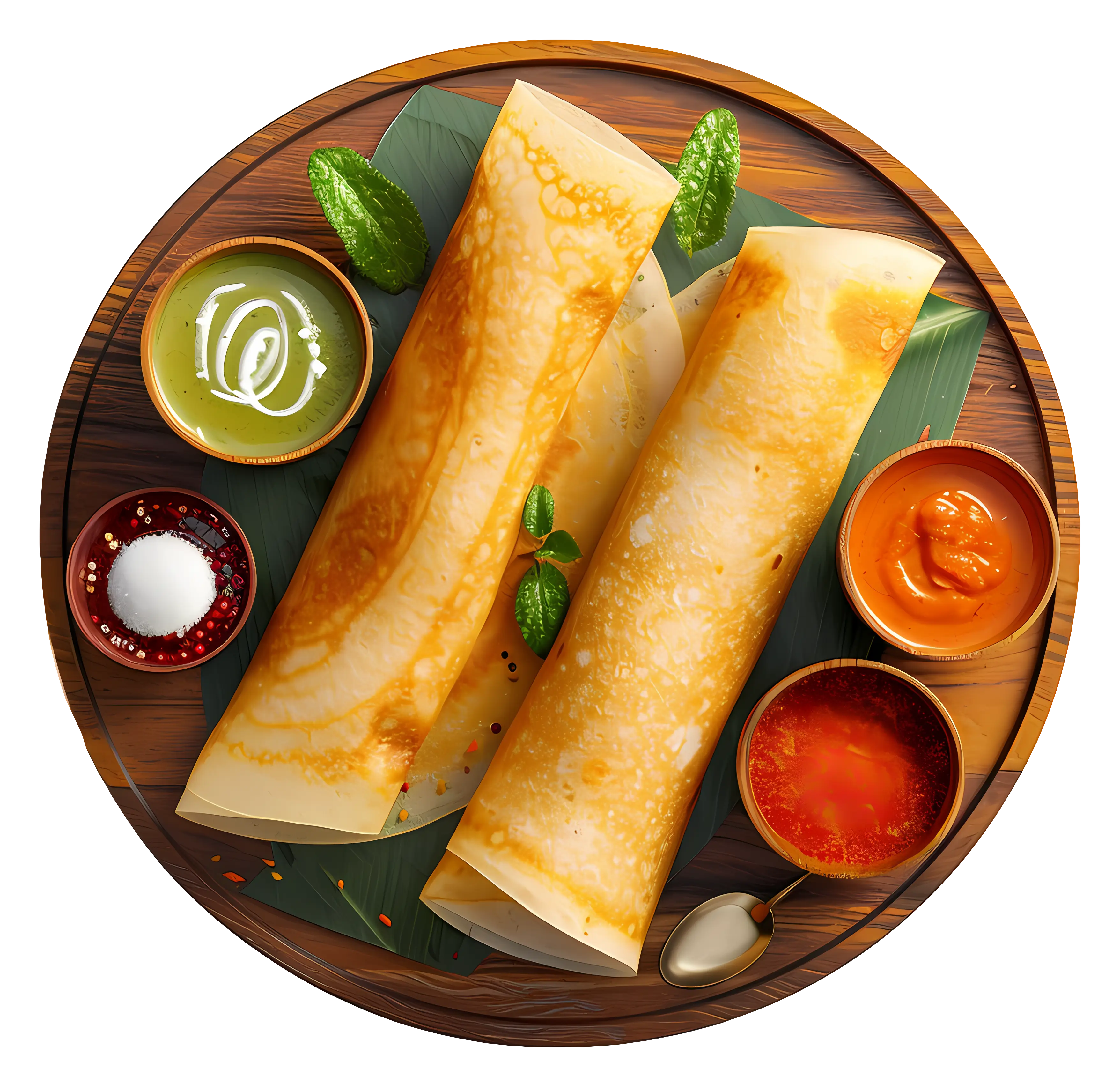 Dosa with Sauces