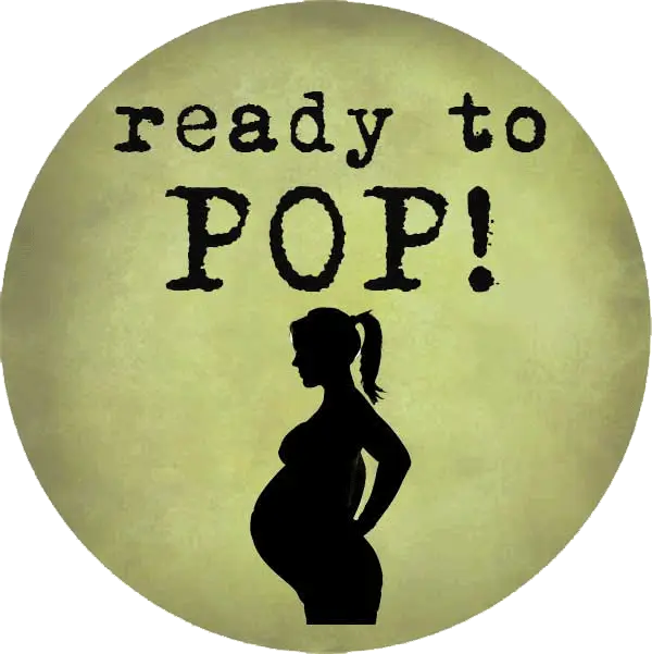 Ready to Pop! Pregnant Woman Silhouette