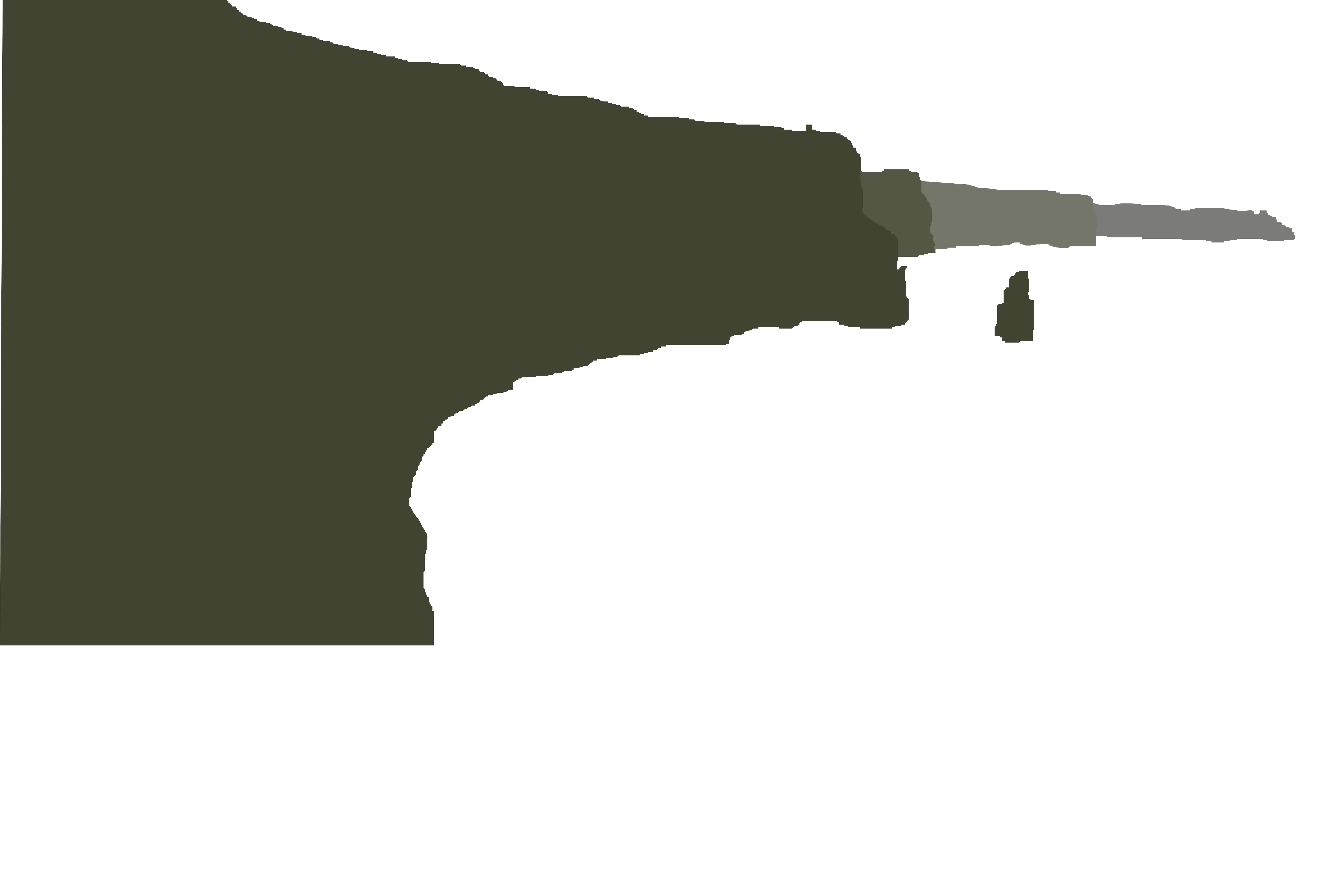 Silhouette Map of Tunisia