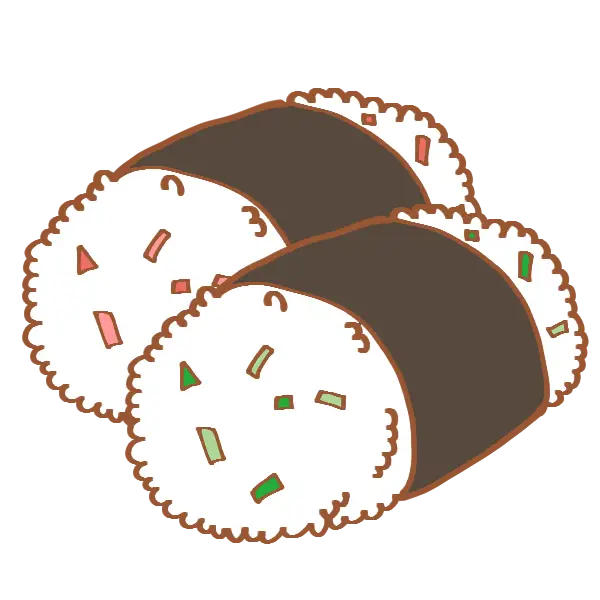 Illustration of Onigiri Rice Balls