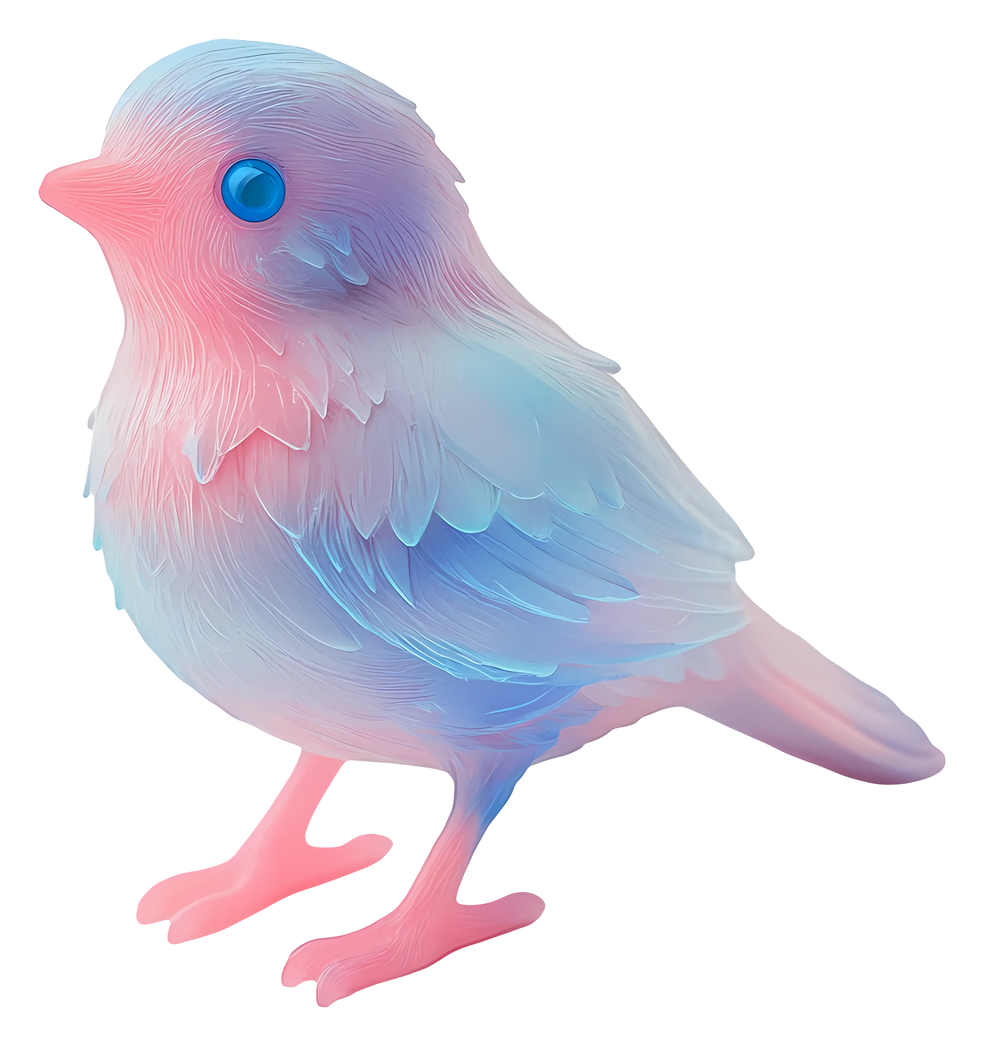 Pastel Small Colorful Bird Illustration