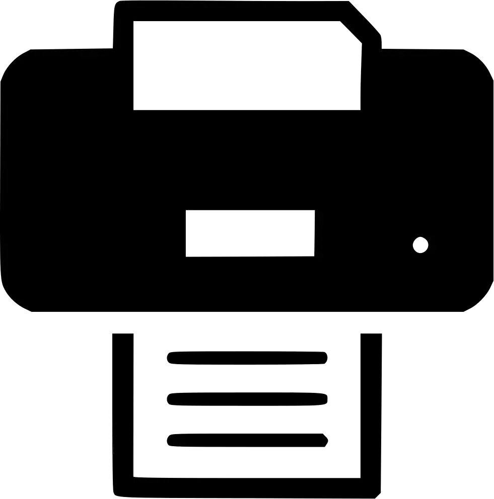 Black Printer with Paper Output