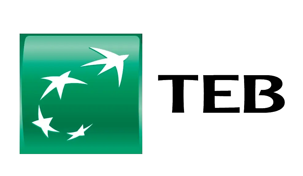 TEB Logo with Green and White Design
