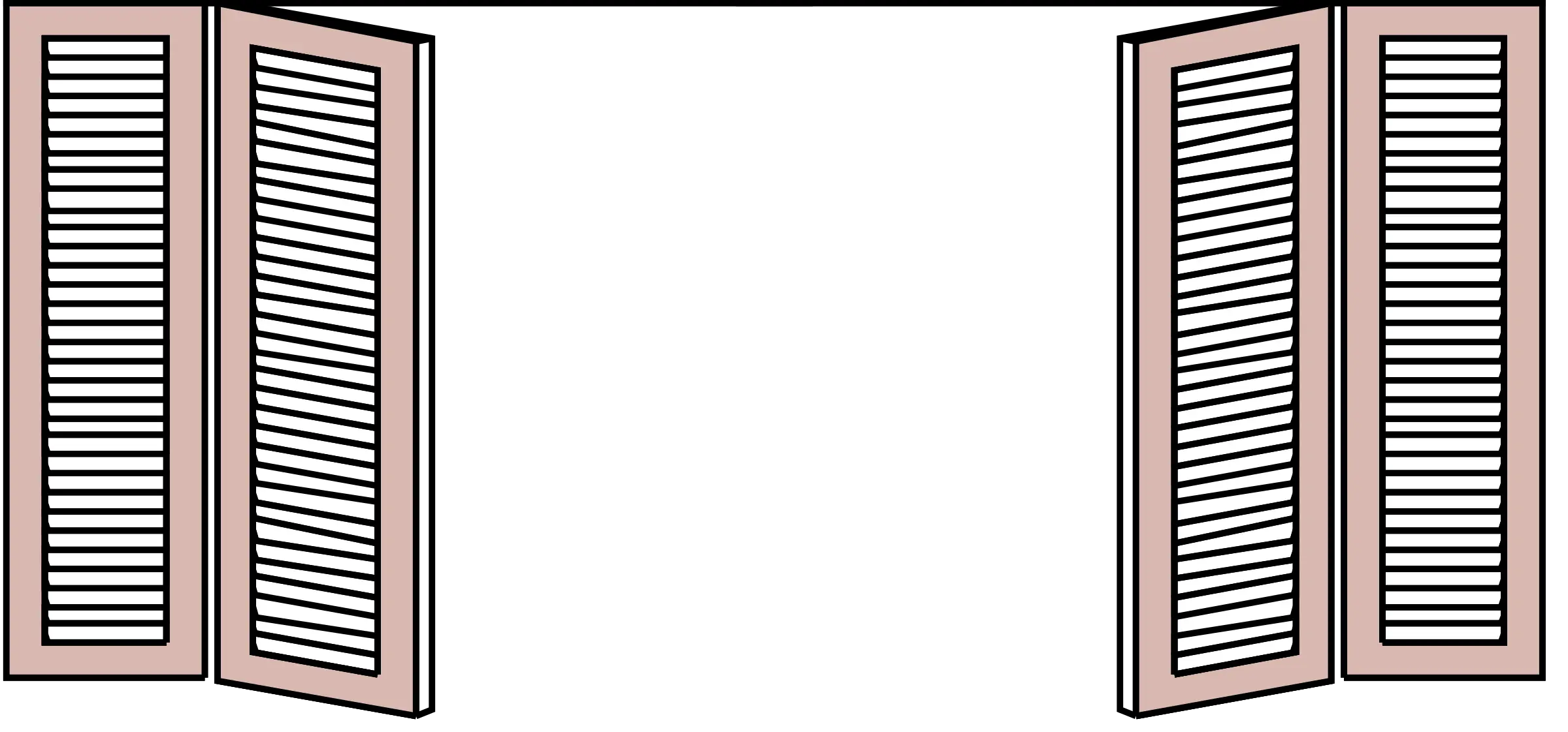 Pink Wooden Window Shutters