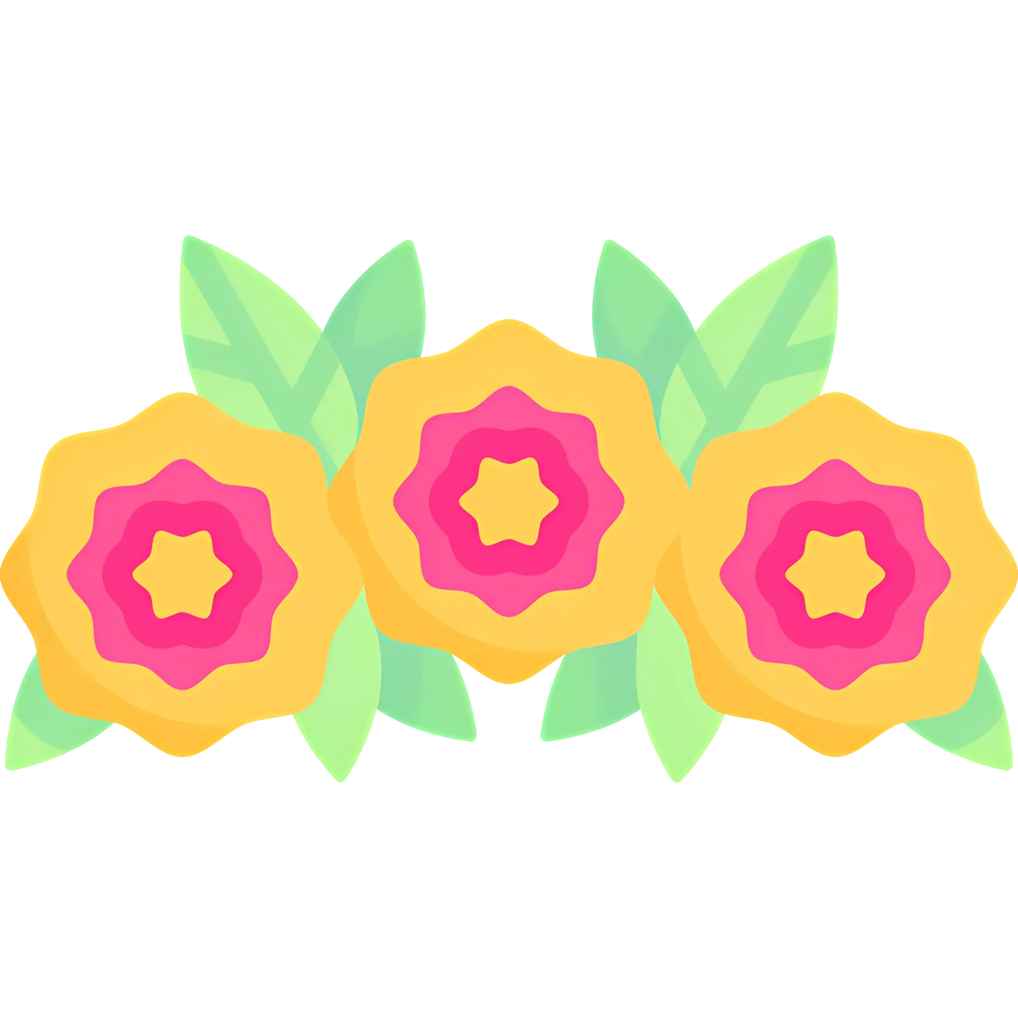 Yellow Flowers in a Garden Setting