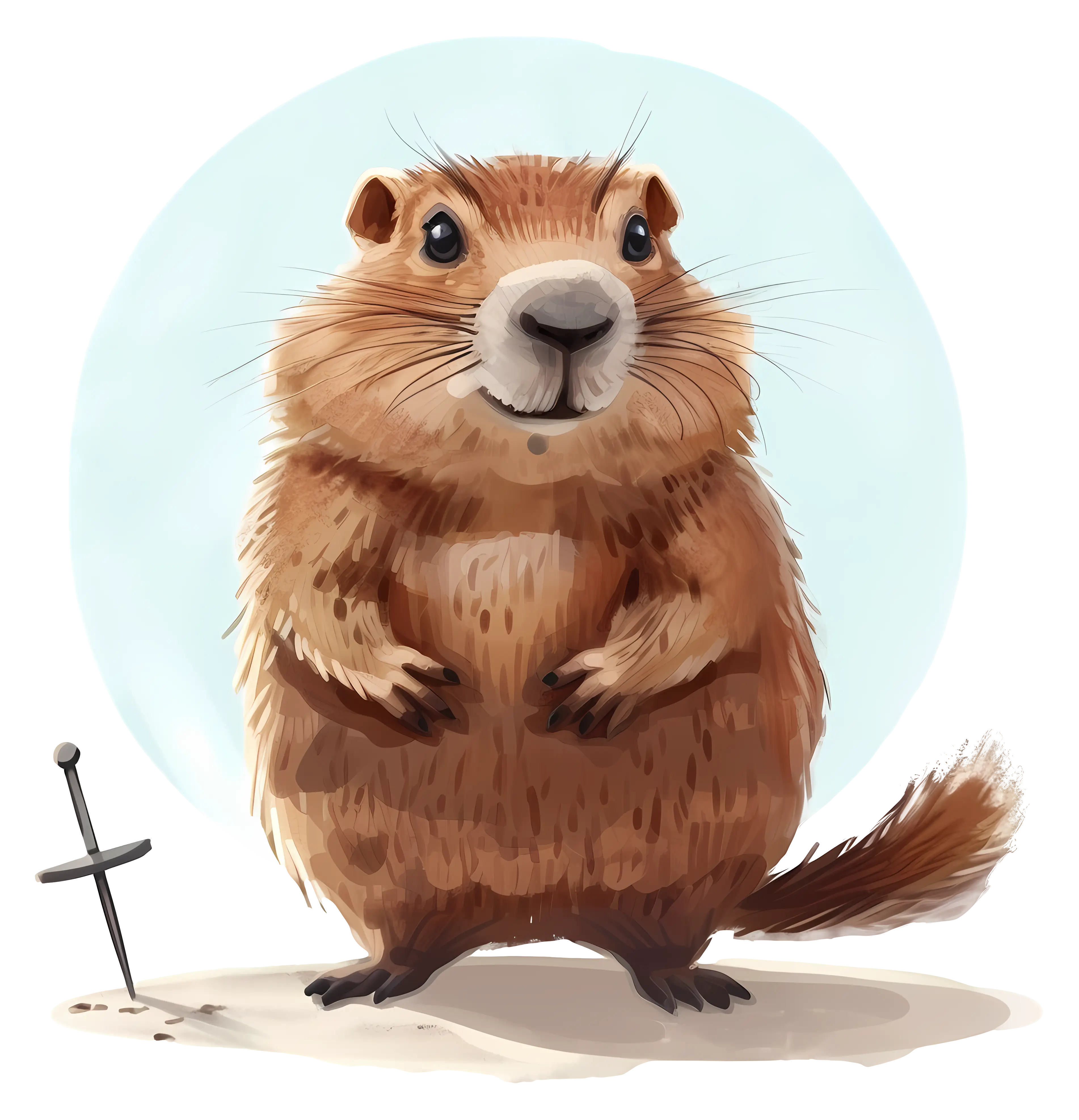 Cute Groundhog Illustration