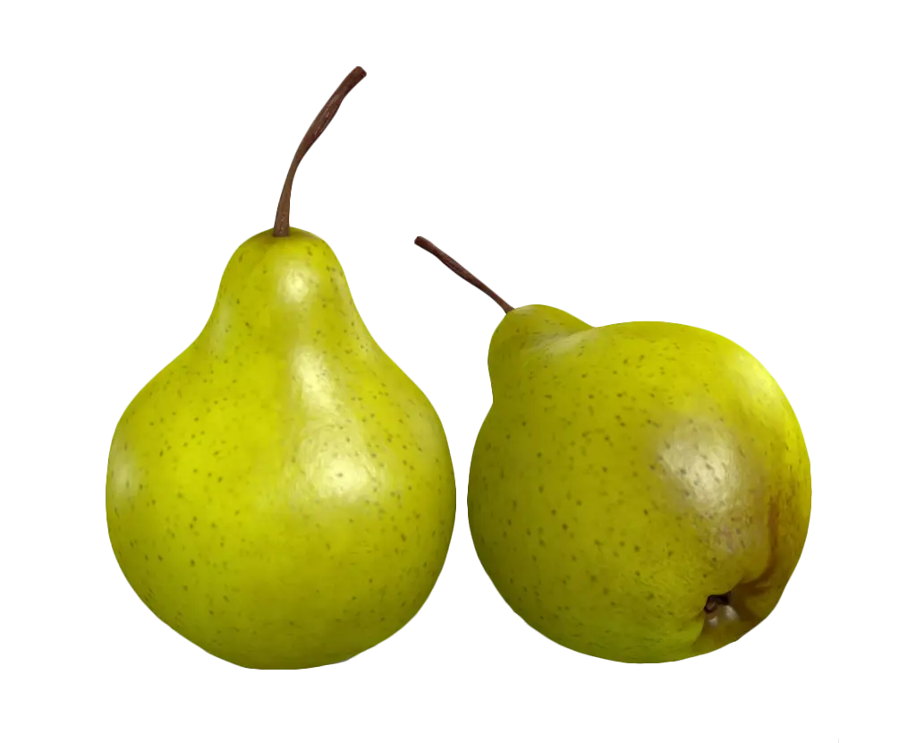 Green Pears on Display