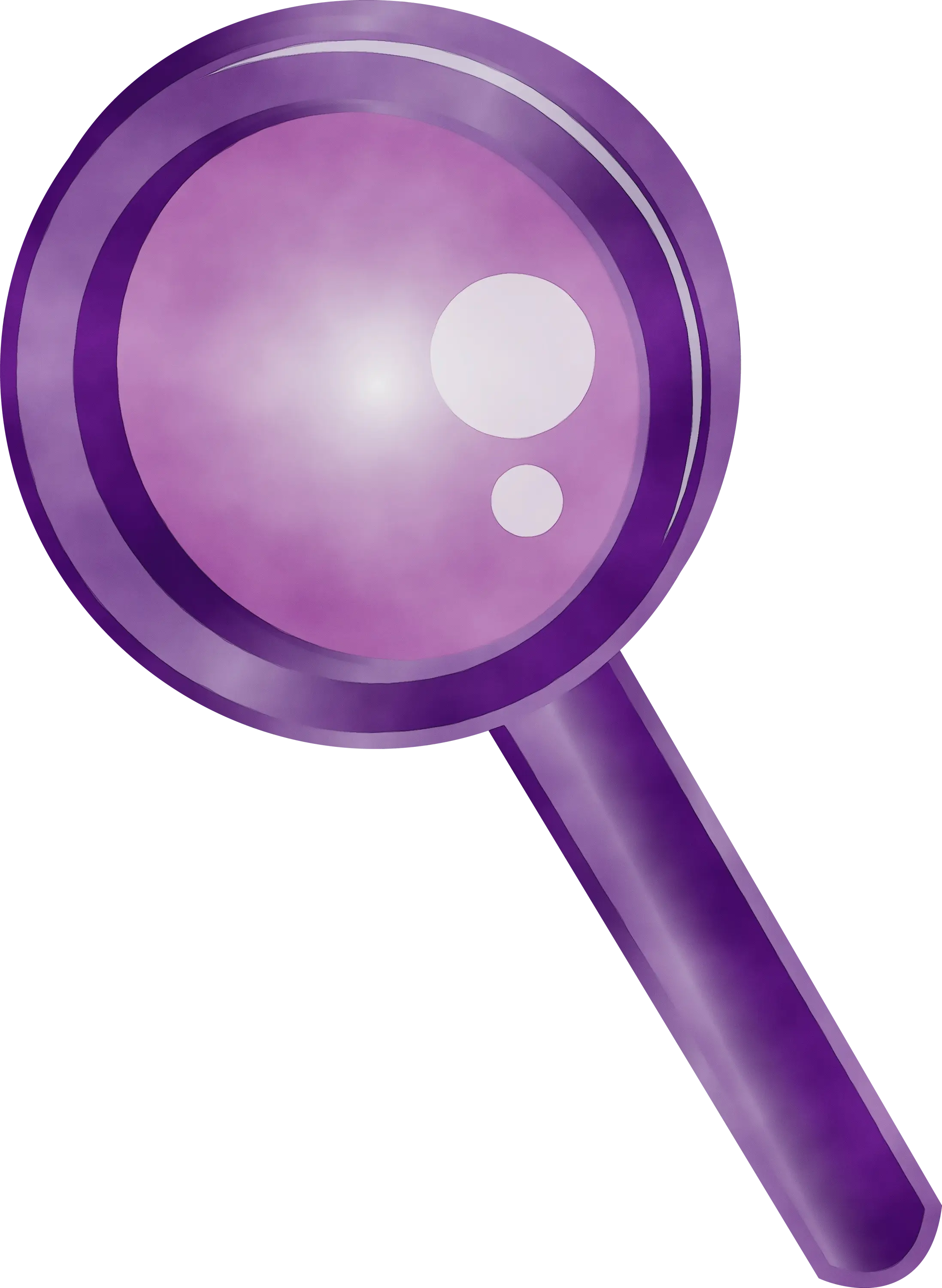 Purple-handled Magnifying Glass Illustration