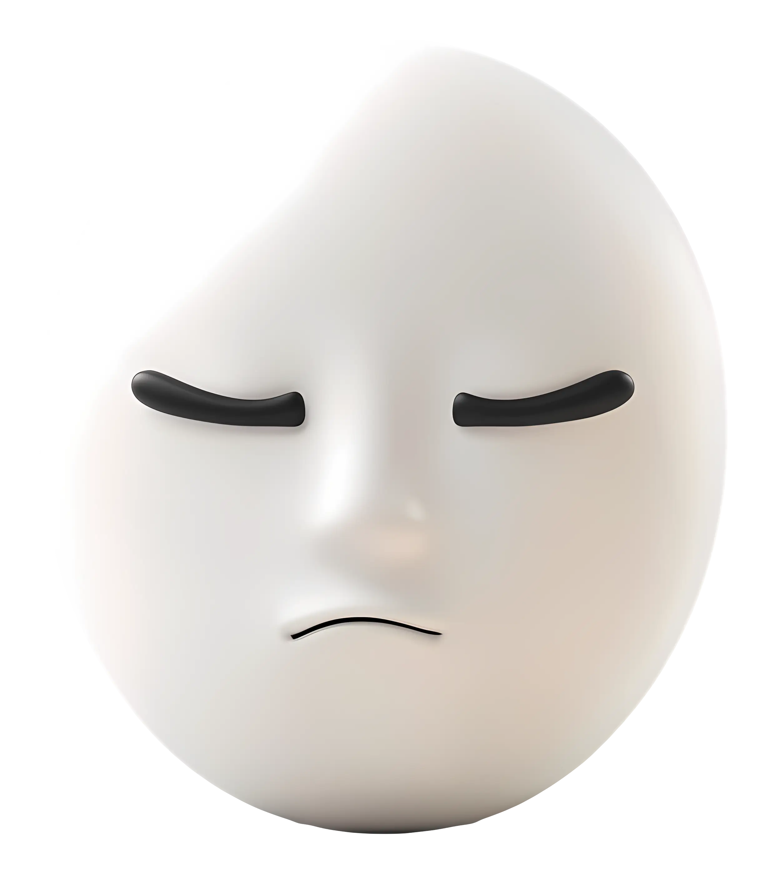 White Calm Face Emoji