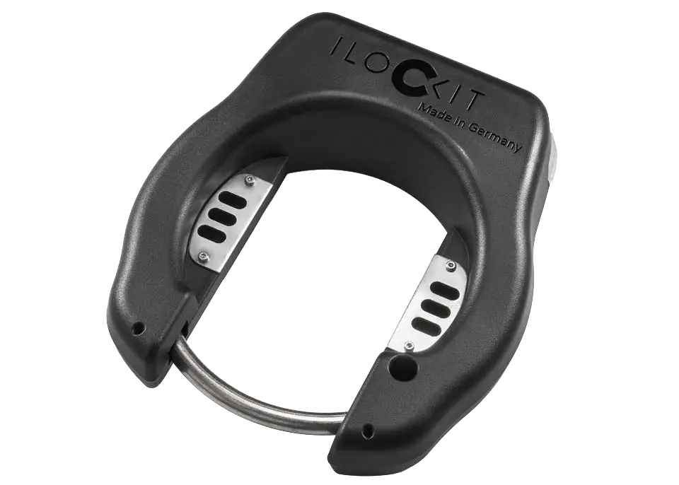 Black Ring-Shaped Lock for Bicycle Security